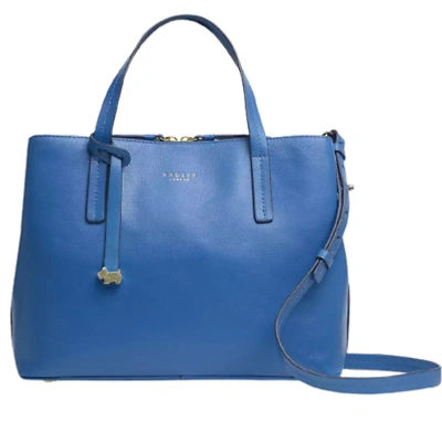 Pre-owned Radley London Dukes Place Medium Open Top Multiway Bag Yale Blue H4197442