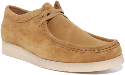 Pre-owned Clarks Originals Wallabee Mens Lace Up Suede Moccasin Shoe In Tan Uk Size 7 - 12