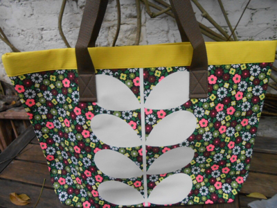 Pre-owned Orla Kiely Flower Bloom Multi Canvas Beach Bag
