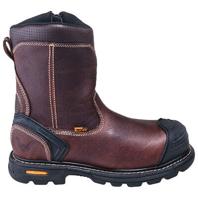 Pre-owned Thorogood Mens Boots 8" Side-zip Wellington Safety Toe Casual Ankle Leather