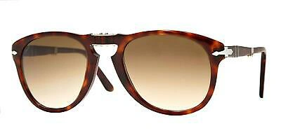 Pre-owned Persol Po 0714 Folding Havana/crystal Brown Shaded 54/21/140 Unisex Sunglasses