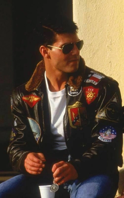 Pre-owned Value.assuror Top Gun - Men's Jet Fighter Bomber Navy Air Force Pilot Leather Jacket