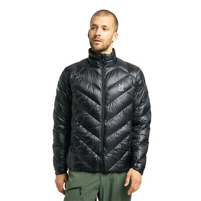 Pre-owned Haglöfs Haglofs Mens L.i.m Essens Jacket Top Black Sports Outdoors Full Zip Warm