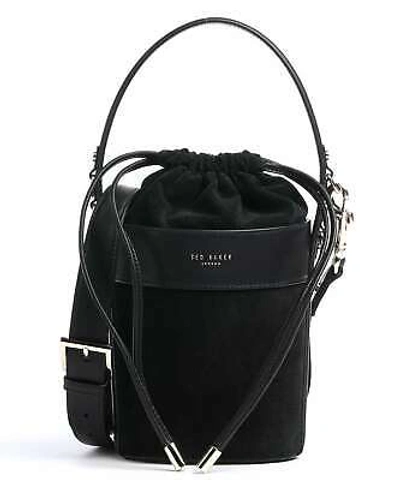 Pre-owned Ted Baker Equesti Equestrian Hobo Mini Bucket Bag Black