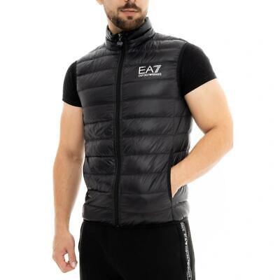 Pre-owned Ea7 Mens Quilted Gilet (black)