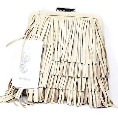 Pre-owned Ted Baker Katilan Fring Tassel Evening Bag Natural Colour