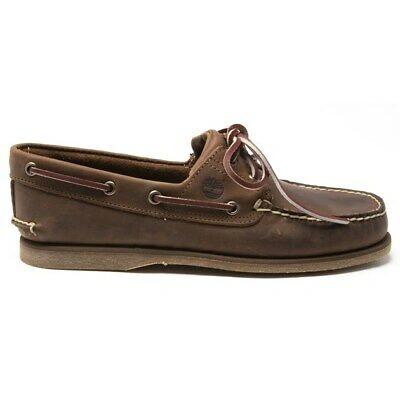 Pre-owned Timberland Mens Classic Boat Shoes Brown