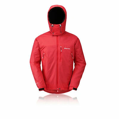Pre-owned Montané Montane Extreme Mens Red Water Resistant Windproof Full Zip Warm Running Jacket