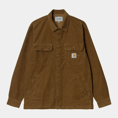 Pre-owned Carhartt - Mens Dixon Shirt Jacket - Hamilton Brown Rinsed