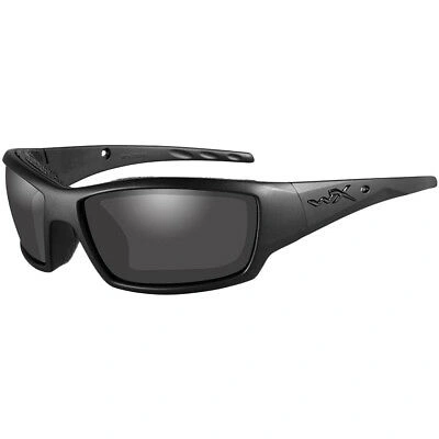 Pre-owned Wiley X Wx Tide Glasses Modern Sport Smoke Grey Lens Black Ops Matte Black Frame