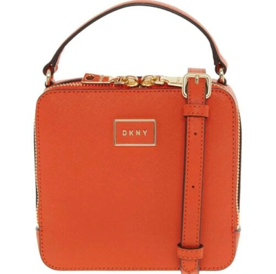 Pre-owned Dkny Carrot Orange Steffy Cross Body Bag