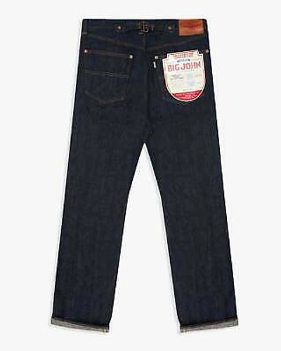 Pre-owned Big John Buckaroo Relaxed Fit Mens Jeans - Sanforized Selvedge Denim / Indigo On