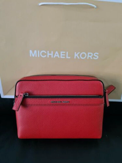 Pre-owned Michael Kors Ultility Cross Body Bag Brand Colour Flame Cooper