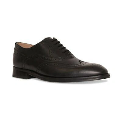 Pre-owned Ted Baker Mens Amaiss Formal Leather Brogue Shoes (black)