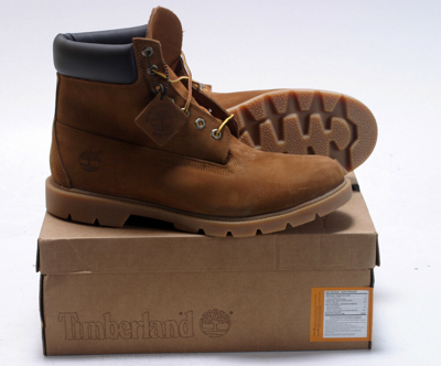 Pre-owned Timberland Mens Authentic  6 Inch Boots Brown 19076 Leather