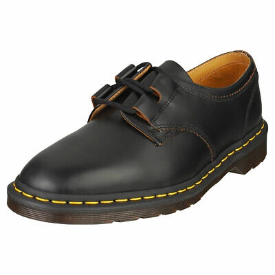 Pre-owned Dr. Martens' Dr. Martens 1461 Ghillie Mens Black Leather Casual Shoes