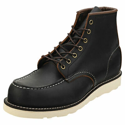 Pre-owned Red Wing Shoes Red Wing 6-inch Toe Mens Black Classic Boots - 7 Uk