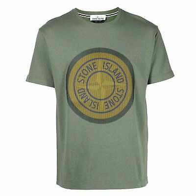 Pre-owned Stone Island | 2ns89 Cirlce Graphic Logo Half-sleeve T-shirt - Khaki