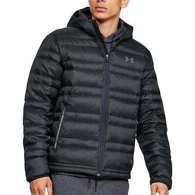 Pre-owned Under Armour Down Mens Hooded Jacket - Black