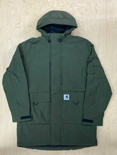 Pre-owned Carhartt Wip Bode Parka Cypress Green Water Repellent