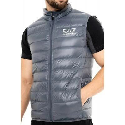 Pre-owned Ea7 Mens Quilted Gilet (grey)