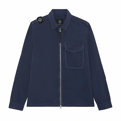 Pre-owned Ma.strum Gd Zip Front Mens Jacket Overshirt - Ink Navy All Sizes