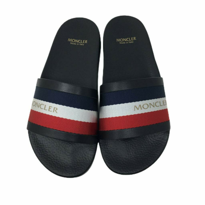 Pre-owned Moncler Jeanne Striped Slides - Uk 6/eu 39