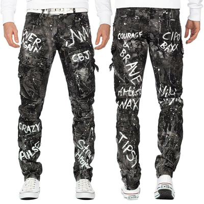 Pre-owned Cipo & Baxx Men's Jeans Trousers Especially Striking Extravagant Colour Glitter Dope