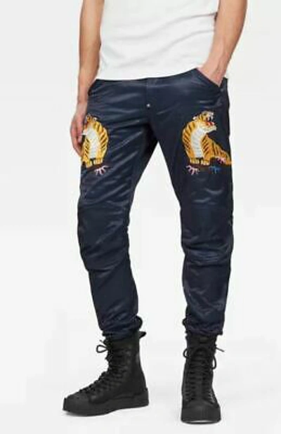 Pre-owned G-star Elwood X52 5622 3d Tapered W34 L32 Muay Thai Sateen Print Jeans Pharrell