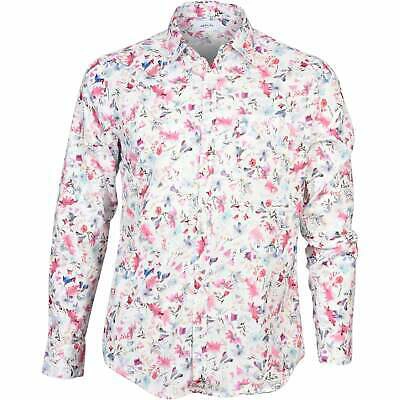 Pre-owned Replay Floral Print Men's Shirt, White/multi