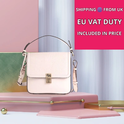 Pre-owned Radley Dorset Street Croc Print Leather Cross Body Bag Pink H2679546 Tulip