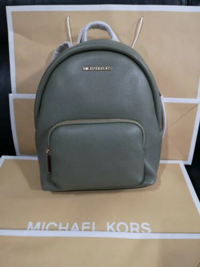 Pre-owned Michael Kors Women's  Backpack Leather Erin Size Medium Brand Colour Green