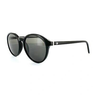Pre-owned Montblanc Mont Blanc Sunglasses Mb505s 01b Shiny Black Dark Grey Smoke