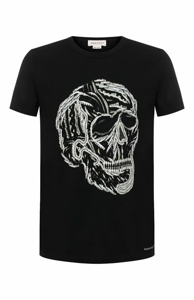Pre-owned Alexander Mcqueen S Skull Printed Tee | Black | Size S M L | 100% Authentic | Amq