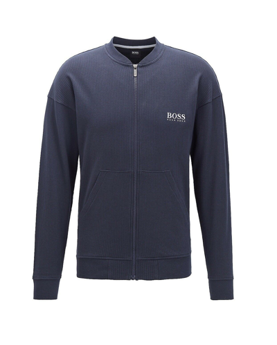 Pre-owned Hugo Boss Men Blue Thick Winter Warm Tracksuit Lounge Jacket Sports Top £129