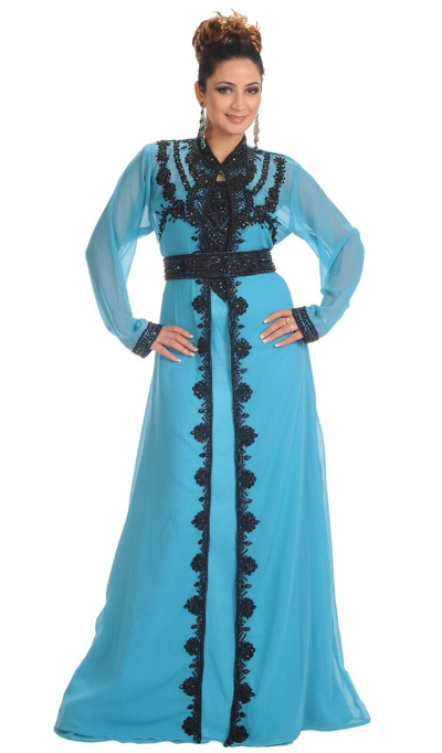Pre-owned Maxim Creation Designer Djellaba Dubai Caftan Abaya Cultural Walima Gown Henna Party Dress 4129