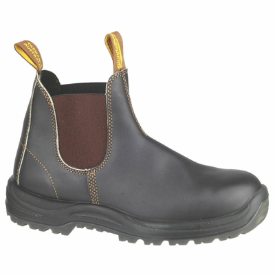 Pre-owned Blundstone Brown Leather 192 Sbp Industrial Safety Unisex Chelsea Boot & Midsole