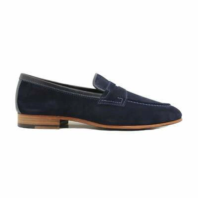 Pre-owned Loake Darwin Navy Suede Leather Mens Loafer Shoes