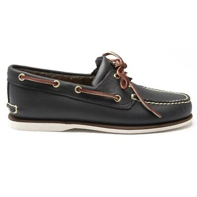 Pre-owned Timberland Mens Classic Boat Shoes Blue