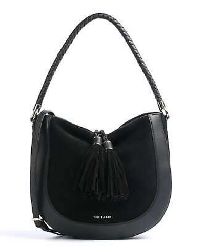 Pre-owned Ted Baker Parcia Braided Handle Large Hobo Bag Black