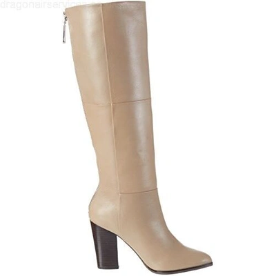Pre-owned Aldo Rrp £160  Size 4 5 5.5 6 7 Mansi Beige Mink Real Leather Knee High Boots