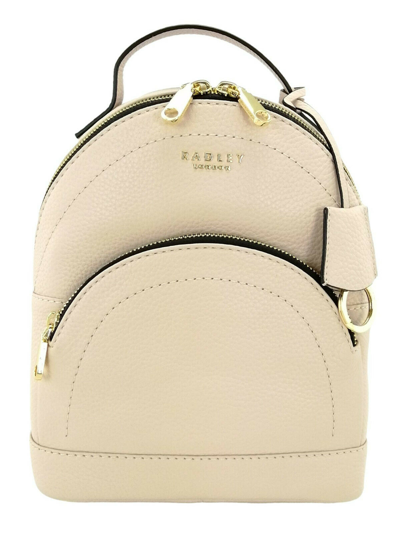 Pre-owned Radley Backpack Pink Small Leather Zip Around Blush Reeves Road Rrp £179