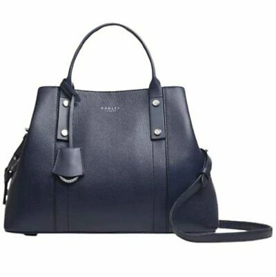 Pre-owned Radley Provence Street Medium Leather Multiway Bag Ink Blue H4270401