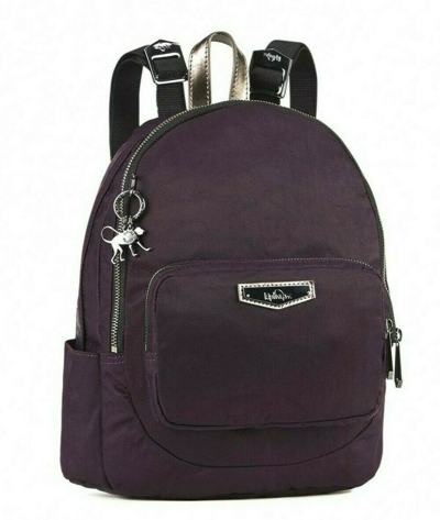 Pre-owned Kipling Genuine  City Lm Tabbie Medium Back Pack Bag In Deep Velvet