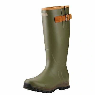 Pre-owned Ariat Womens Burford Insulated Wellington Boots Olive Green