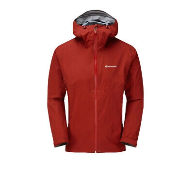 Pre-owned Montané Montane Mens Element Stretch Jacket Top Red Sports Outdoors Full Zip Waterproof