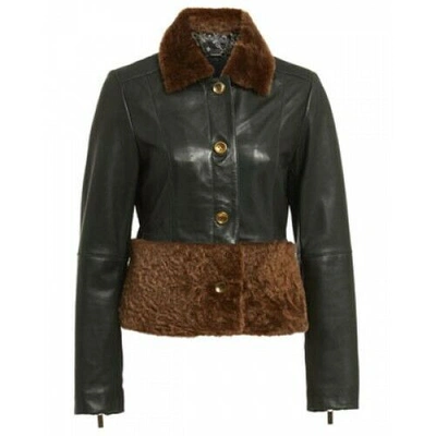 Pre-owned Of The Realm Katie Branded Ladies Leather Jacket Sheepskin Trims Size6,8,10,12,14 Uk Sale