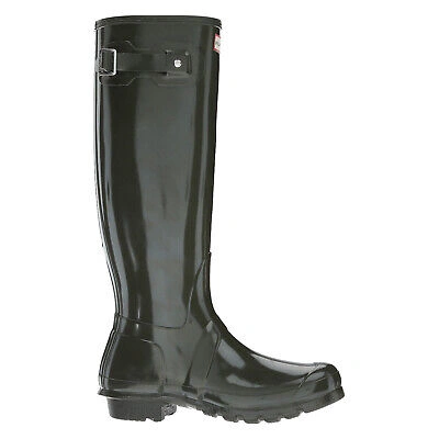 Pre-owned Hunter Original Tall Gloss Rubber Waterproof Wellington Womens Boots