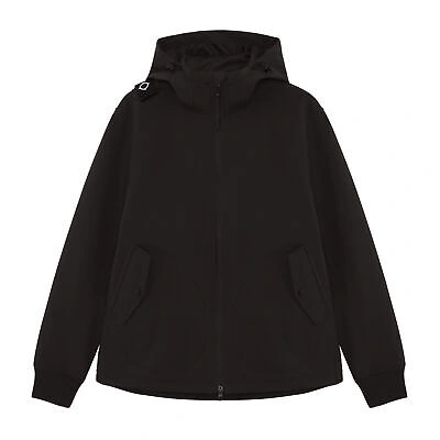 Pre-owned Ma.strum Softshell Full Zip Hooded Mens Jacket - Jet Black All Sizes