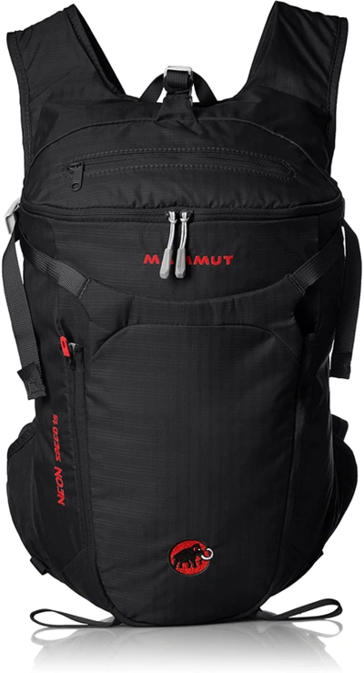 Pre-owned Mammut Climbing Backpack Outdoor Rucksack Bag Rope Attachment Hip Belt Black Zipped 15l